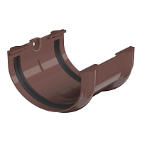 ТН ОПТИМА Соединитель желоба (D 120/80) ( коричневый RAL 8017 )