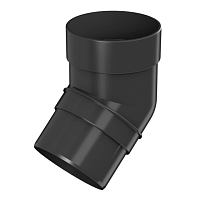 ТН ОПТИМА Колено трубы 135° (D 120/80) ( Черный RAL 9017 )