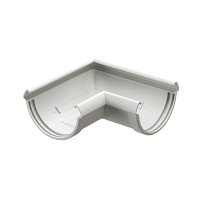 Угловой элемент 141 мм 90 гр Docke LUX ( цвет Пломбир RAL 9003 )