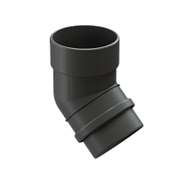 Колено 100*45 гр. Docke LUX ( цвет Графит RAL 7024 )