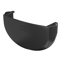 ТН ОПТИМА Заглушка желоба (D 120/80) ( Черный RAL 9017 )