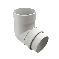 Колено 100*72 гр. Docke LUX ( цвет Пломбир RAL 9003 )