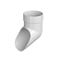 ТН ОПТИМА Слив трубы (D 120/80) ( белый RAL 9003 )