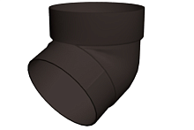 Колено трубы 120/90 67 градусов ПВХ Grand Line, коричневый RR 32