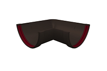 Угол желоба 90 градусов 120/90 ПВХ Grand Line, коричневый RR 32