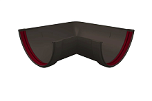 Угол желоба 90 градусов 120/90 ПВХ Grand Line, Графит RAL 7024