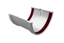 Соединитель желобов 120/90 ПВХ Grand Line, белый