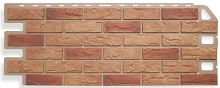 Фасадная панель Кирпич Бежевый комби ( 1,01 * 0,45 м. )