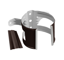 Хомут трубы на дерево Grand Line, шоколад RAL 8017