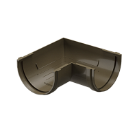 Элемент угловой 120 мм 90 гр. Docke Premium ( цвет Каштан RAL 8017 )