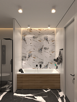 Стеновая панель АЛЬТА СЛЭБ SPC Кварцвинил 600х300х2,4мм Мраморная Феерия ( Орисаба )