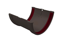 Соединитель желобов 120/90 ПВХ Grand Line, Графит RAL 7024