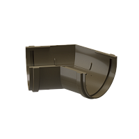 Элемент угловой 120 мм 135 гр. Docke Premium ( цвет Каштан RAL 8017 )