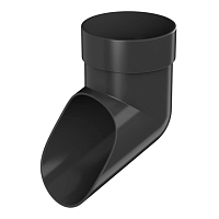 ТН ОПТИМА Слив трубы (D 120/80) ( Черный RAL 9017 )